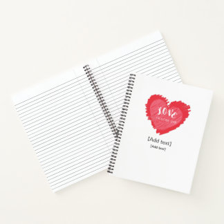 Romantic Love Heart Custom Name Journal - Gift for ノートブック