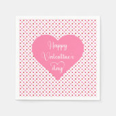 Romantic Love Hearts Napkins Valentine Decor スタンダードカクテルナプキン (正面)