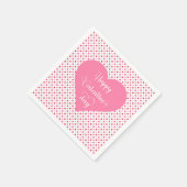 Romantic Love Hearts Napkins Valentine Decor スタンダードカクテルナプキン (角)