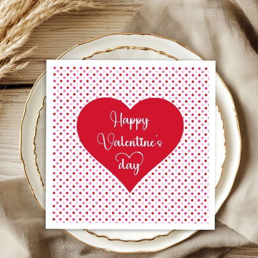 Romantic Love Hearts Napkins Valentine Decor スタンダードカクテルナプキン