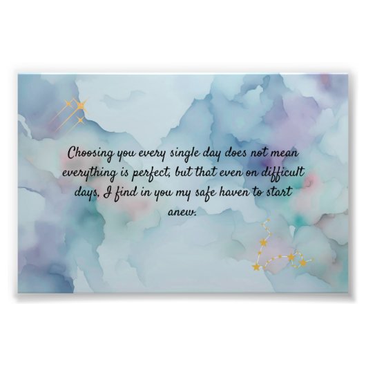 Romantic Love Message Keepsake Card | Safe Haven Q フォトプリント (正面)