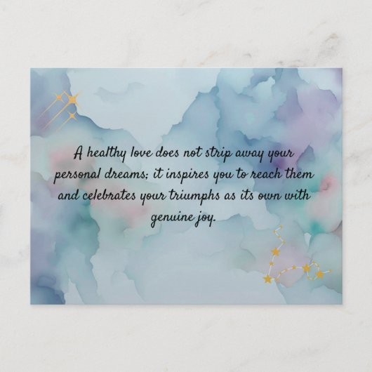 Romantic Love Message Keepsake Card | Safe Haven Q ポストカード (正面)