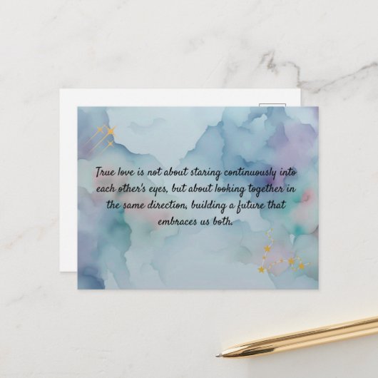 Romantic Love Message Keepsake Card | Safe Haven Q ポストカード (正面/裏面インサイチュ)