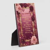 Romantic Love Poem Soulmate Rustic Roses Vintage フォトプラーク (側面)