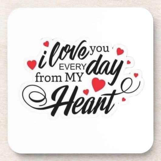 Romantic Love Quote コースター (正面)