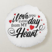 Romantic Love Quote ラウンドクッション (裏面)