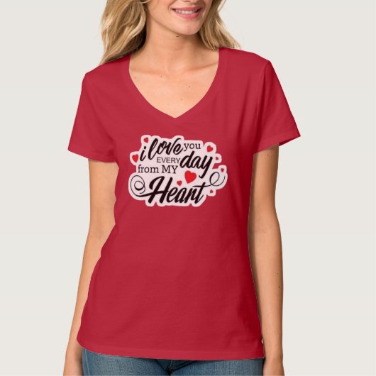 Romantic Love Quote Tシャツ (正面)
