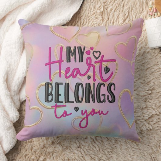 Romantic Love Quote Valentine’s Day Gift クッション (ブランケット)