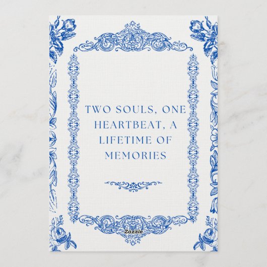 Romantic Love Quote Wedding Invitation 招待状 (裏面)