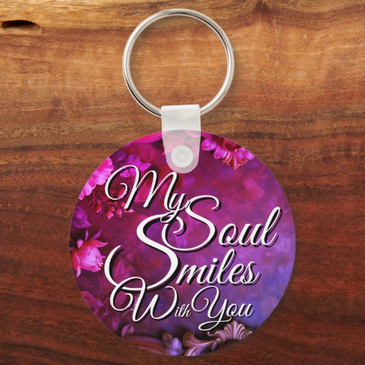 Romantic Love Quotes Valentine's キーホルダー (裏面)