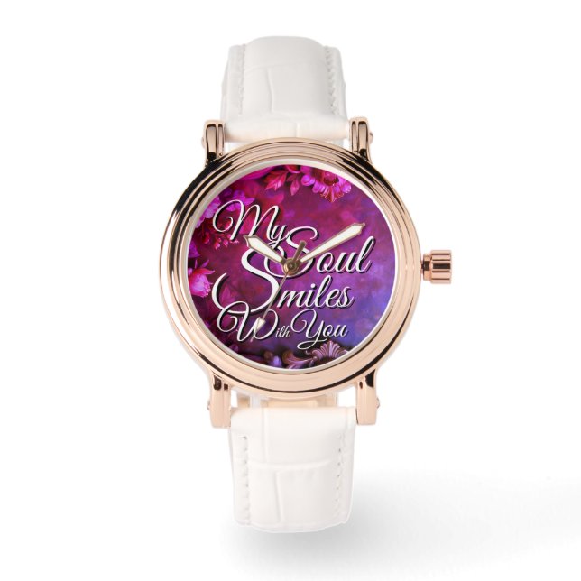 Romantic Love Quotes Vintage Valentine's Watches 腕時計 (正面)