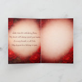 Romantic Love Red Rose Fairy for Her カード (内部)