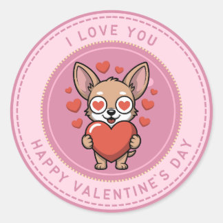 Romantic Love Sticker for Valentine’s Day ラウンドシール
