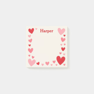 Romantic Love Sticky Notes with Personalized Name ポストイット