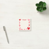 Romantic Love Sticky Notes with Personalized Name ポストイット (オフィス)