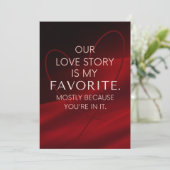 Romantic Love Story Passionate Red Valentines シーズンカード (スタンド正面)