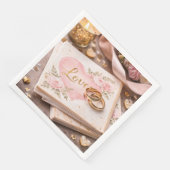 Romantic Love Wedding Theme Paper Towel Floral  (コーナー)