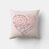 Romantic Lovers Calligraphy Quote クッション (裏面)