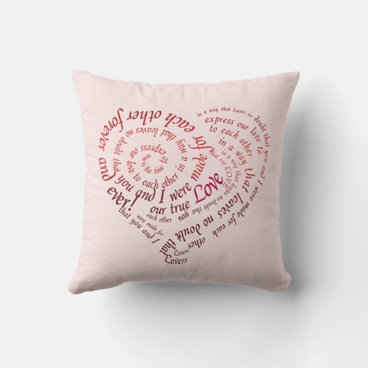 Romantic Lovers Calligraphy Quote クッション (裏面)