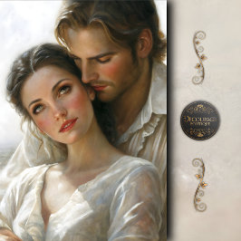 Romantic Lovers Gentle Embrace Decoupage 薄葉紙