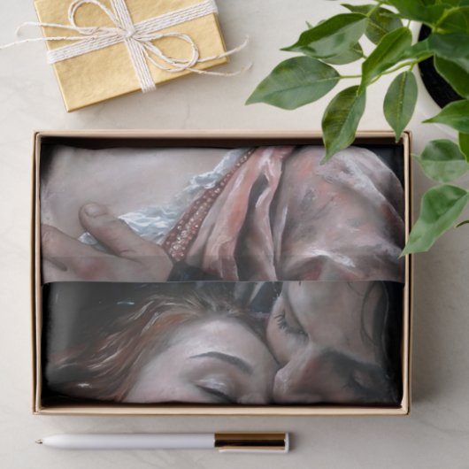 Romantic Lovers Red Gown Decoupage 薄葉紙 (ギフト)