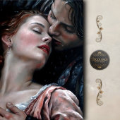 Romantic Lovers Red Gown Decoupage 薄葉紙