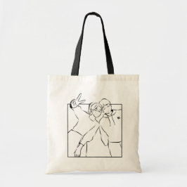 Romantic Lovers Tote Bag – Cute Couple Love Design トートバッグ