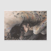 Romantic Lovers with Flowing Music Decoupage 薄葉紙 (正面)