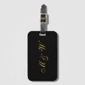 Romantic Luggage Tag Featuring Couple’s Initials ラゲッジタグ (正面縦)