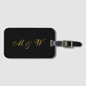 Romantic Luggage Tag Featuring Couple’s Initials ラゲッジタグ (正面横)