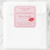 Romantic Luxury Love Design - Velvet Kiss Candle  スクエアシール (バッグ)
