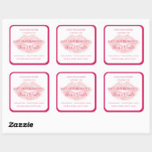 Romantic Luxury Love Design - Velvet Kiss Candle  スクエアシール (シート)