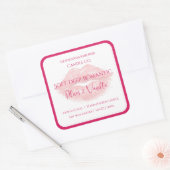 Romantic Luxury Love Design - Velvet Kiss Candle  スクエアシール (封筒)