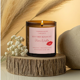 Romantic Luxury Love Design - Velvet Kiss Candle  スクエアシール