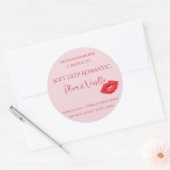 Romantic Luxury Love Design - Velvet Kiss Candle  スクエアシール (封筒)