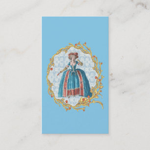 Romantic Marie Antoinette business card Blue 名刺