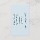 Romantic Marie Antoinette business card Blue 名刺 (裏面)