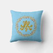 Romantic Marie Antoinette pillow Blue クッションB クッション (裏面)