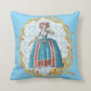 Romantic Marie Antoinette pillow Blue クッションB クッション