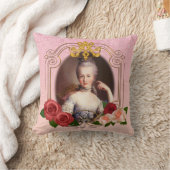 Romantic Marie Antoinette Throw Pillow Pink クッション (ブランケット)