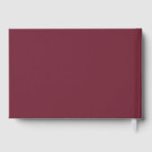Romantic Maroon Modern Photo ゲストブック (裏面)