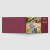 Romantic Maroon Modern Photo ゲストブック (全面)