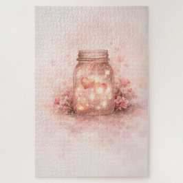 Romantic Mason Jar Hearts Jigsaw Puzzle ジグソーパズル