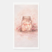 Romantic Mason Jar Hearts Paper Napkin (正面)