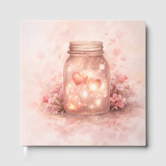 Romantic Mason Jar Wedding Guest Book ゲストブック (正面)