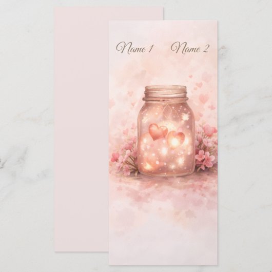 Romantic Mason Jar Wedding Program プログラム (正面/裏面)