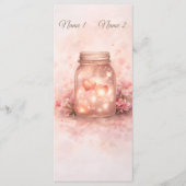 Romantic Mason Jar Wedding Program プログラム (正面)