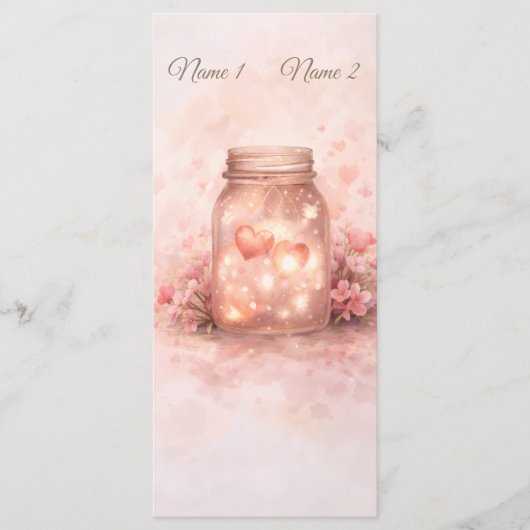 Romantic Mason Jar Wedding Program プログラム (正面)