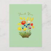 Romantic Meadow – Elegant Floral Birthday Touch ポストカード (正面)