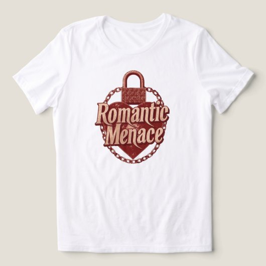 "Romantic Menace" with Edgy Heart Lock トライブレンドTシャツ (デザイン正面)